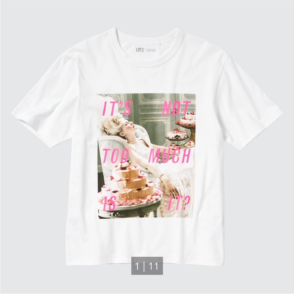 NWT SOLD OUT Sofia Coppola Uniqlo Marie Antoinette Shirt Sz LARGE Kirsten Dunst